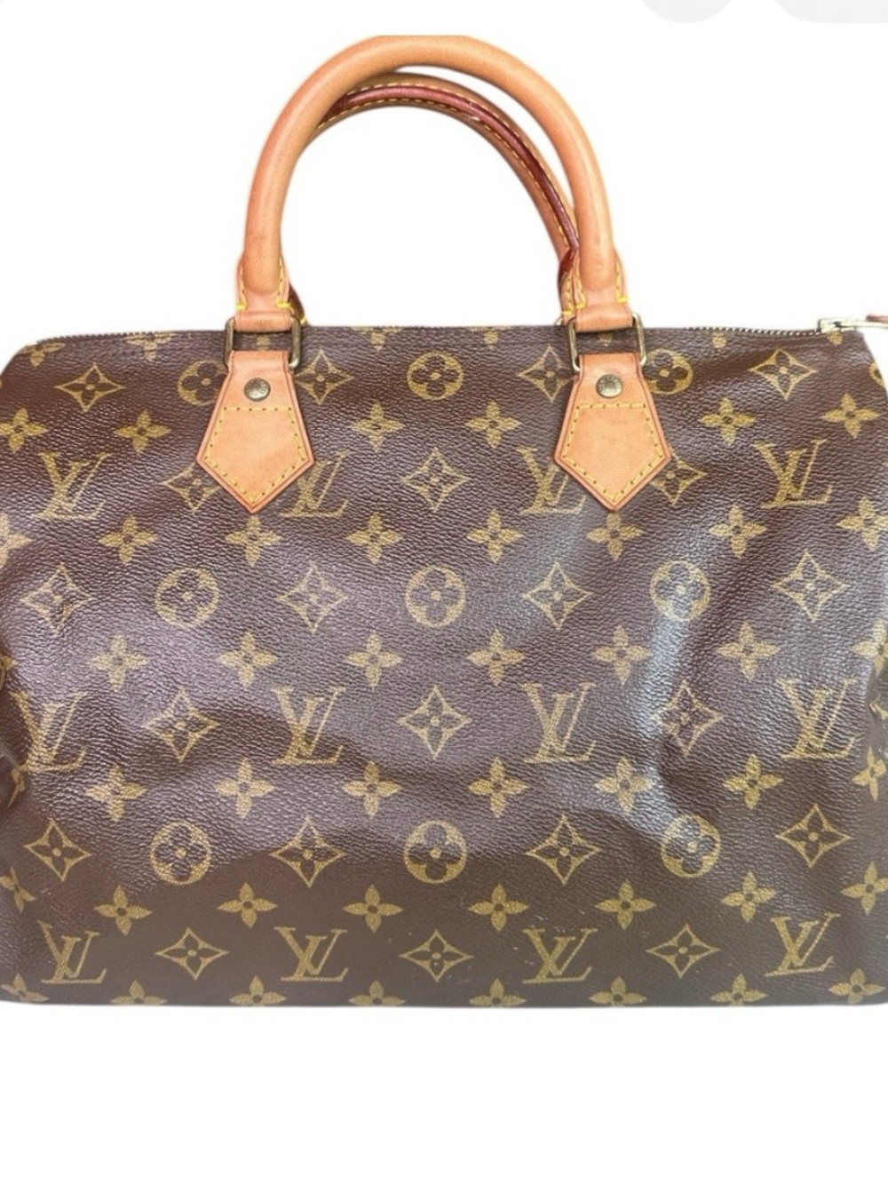 Speedy 30 Louis Vuitton Brown Monogram Canvas Top-Handle Tote
